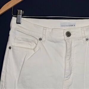 Kick Crop Loft White Jeans (high waist)
